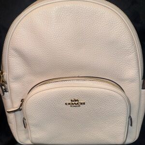 🔥Coach cream Leather Backpack NWOT🔥